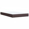 vidaXL Cama box spring con colch&oacute;n tela marr&oacute;n oscuro 90x200 cm
