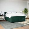 vidaXL Cama box spring con colch&oacute;n terciopelo verde oscuro 200x200 cm