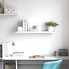vidaXL Estante flotante de pared MDF roble y blanco 80x23,5x3,8 cm