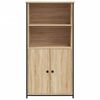 vidaXL Aparador alto madera contrachapada roble Sonoma 62x36x121,5 cm
