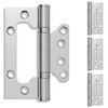 vidaXL Bisagra 4 uds. 100 x 75 x 13 mm Plateado Acero