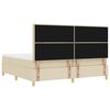 vidaXL Cama tipo Box Spring con colch&oacute;n Crema 200 x 200 cm tela