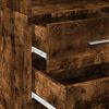 vidaXL Aparador de madera de ingeniería roble ahumado 40x42,5x185 cm