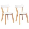 vidaXL Sillas de comedor 2 unidades madera maciza de caucho