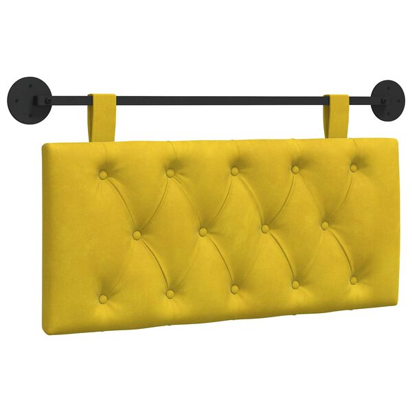 vidaXL Cabecera Colgante Amarillo 100 x 55 x 7 cm Terciopelo