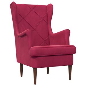 vidaXL Sill&oacute;n Rojo vino Terciopelo