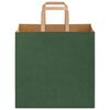 vidaXL Bolsas de papel con asas 50 uds verde 26x17x25 cm