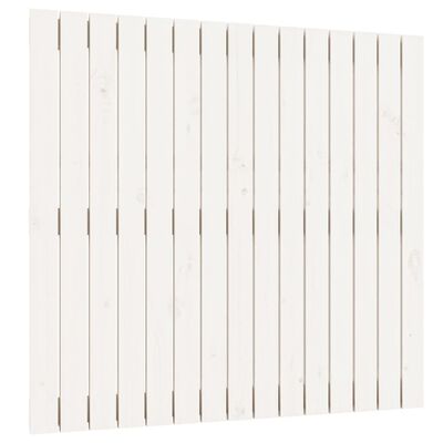 vidaXL Cabecero de cama pared madera maciza pino blanco 95,5x3x90 cm