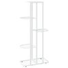 vidaXL Soporte de flores de 5 estantes de metal blanco 43x22x98 cm