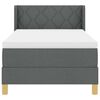 vidaXL Cama tipo Box Spring con colch&oacute;n Gris oscuro 200 x 90 cm tela