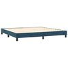 vidaXL Cama box spring con colch&oacute;n terciopelo azul oscuro 200x200 cm