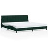 vidaXL Estructura de cama sin colch&oacute;n Hanko terciopelo verde oscuro 200x200 cm