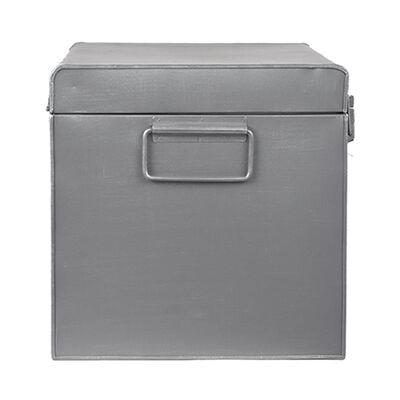 LABEL51 Caja de almacenaje Vintage gris envejecido XL 60x40x35 cm