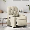 vidaXL Sillón reclinable eléctrico de cuero sintético crema