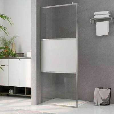 vidaXL Mampara de ducha accesible vidrio ESG medio esmerilado 90x195cm