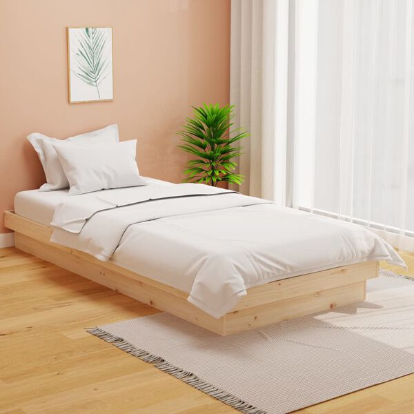 vidaXL Estructura de cama de madera maciza 90x200 cm