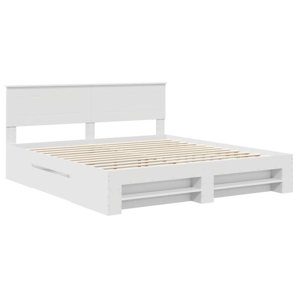 vidaXL Estructura de cama 200 x 200 cm Madera de ingenier&iacute;a