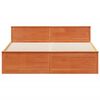vidaXL Cama sin colch&oacute;n con cabecero madera de pino marr&oacute;n 200x200 cm