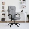 vidaXL Silla de oficina reclinable tela gris claro