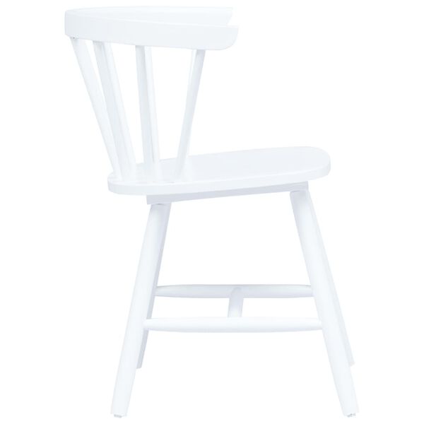 vidaXL Sillas de comedor 4 unidades madera maciza de caucho blanco