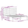 vidaXL Estructura de cama madera maciza blanca King Size 150x200 cm