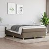vidaXL Estructura de cama con somier tela gris taupe 140x190 cm