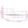 vidaXL Estructura cama sin colchón con estribo metal negro 80x200 cm