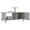 vidaXL Mesa de centro madera contrachapada gris Sonoma 90x50x40 cm