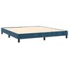 vidaXL Cama box spring con colch&oacute;n terciopelo azul oscuro 160x200 cm