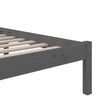 vidaXL Estructura de cama sin colch&oacute;n madera maciza gris 140x200 cm