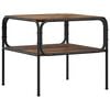 vidaXL Mesa lateral Madera envejecida 100 x 50 x 46 cm