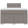 vidaXL Cama box spring con colch&oacute;n tela gris taupe 120x190 cm
