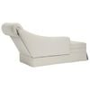 vidaXL Chaise longue respaldo reposabrazos derecho terciopelo crema