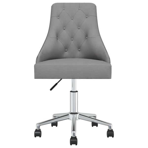 vidaXL Sillas de comedor giratorias 6 unidades tela gris claro