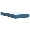 vidaXL Cama box spring con colch&oacute;n terciopelo azul oscuro 100x200 cm