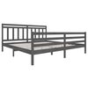 vidaXL Estructura de cama de madera maciza gris 200x200 cm