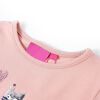 Camiseta infantil de manga larga rosa claro 128