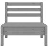 vidaXL Juego de muebles de jardín 3 piezas madera maciza de pino gris