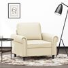 vidaXL Sill&oacute;n cuero sint&eacute;tico crema 60 cm