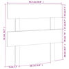 vidaXL Cabecero de cama madera maciza de pino negro 93,5x3x81 cm