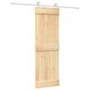vidaXL Puerta Corredera Natural y Blanco 70 x 210 cm