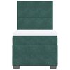vidaXL Cama box spring con colch&oacute;n terciopelo verde oscuro 90x200 cm