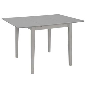 vidaXL Mesa de comedor extensible gris (80-120)x80x74 cm MDF