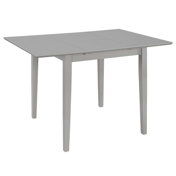 vidaXL Mesa de comedor extensible gris (80-120)x80x74 cm MDF