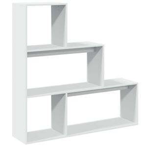 vidaXL Librer&iacute;a divisora 3 niveles madera blanca 123x29x123 cm