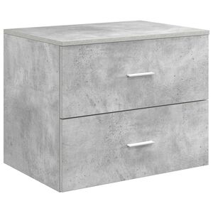 vidaXL Mueble de Ba&ntilde;o Montado en la Pared Gris Hormig&oacute;n