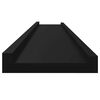 vidaXL Estantes de pared 2 unidades negro 115x9x3 cm