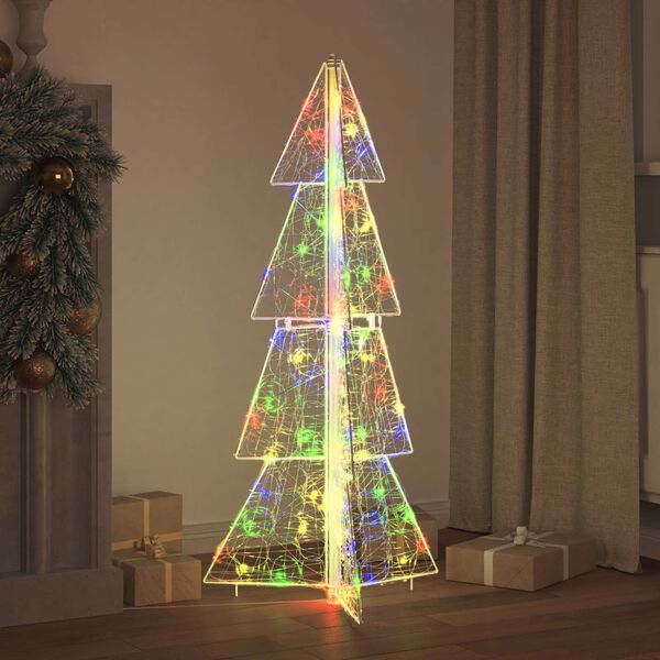 vidaXL &Aacute;rbol de Navidad con 100 LED Multicolor 120 cm Acr&iacute;lico