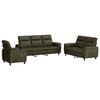 vidaXL Juego de Sof&aacute; 3 pcs Verde militar Cuero de Suede Sint&eacute;tico