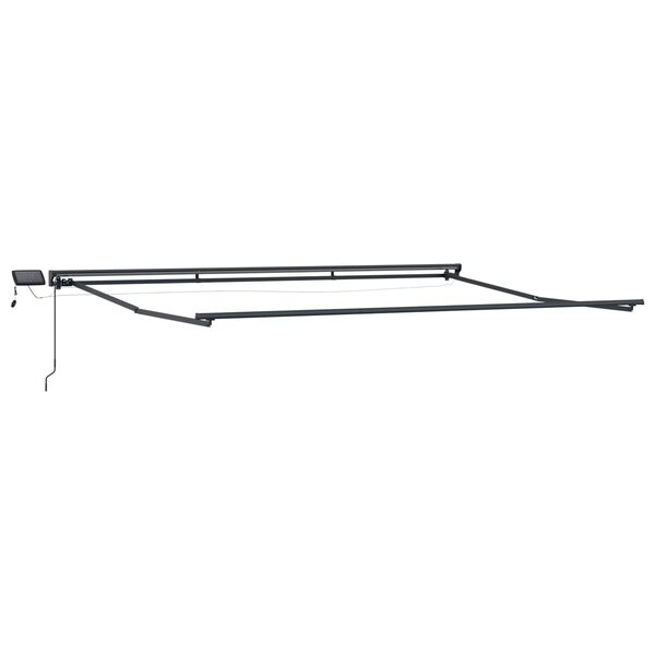 vidaXL Armaz&oacute;n de toldo manual con LEDs Antracita 4 x 3 m Aluminio